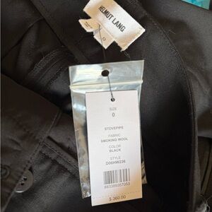 Helmut Lang Black Wool Stovepipe Pants